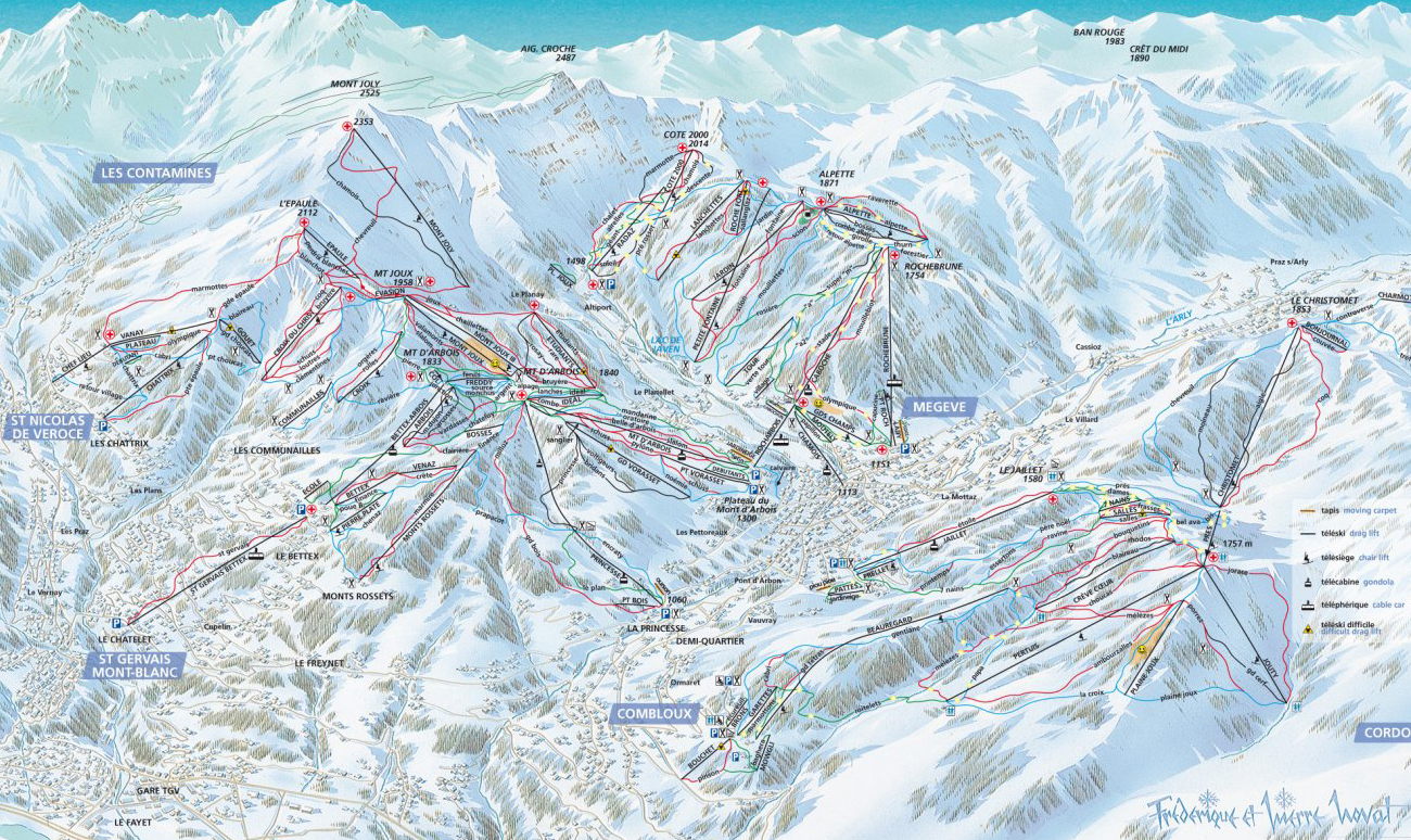 Vialattea Piste Map